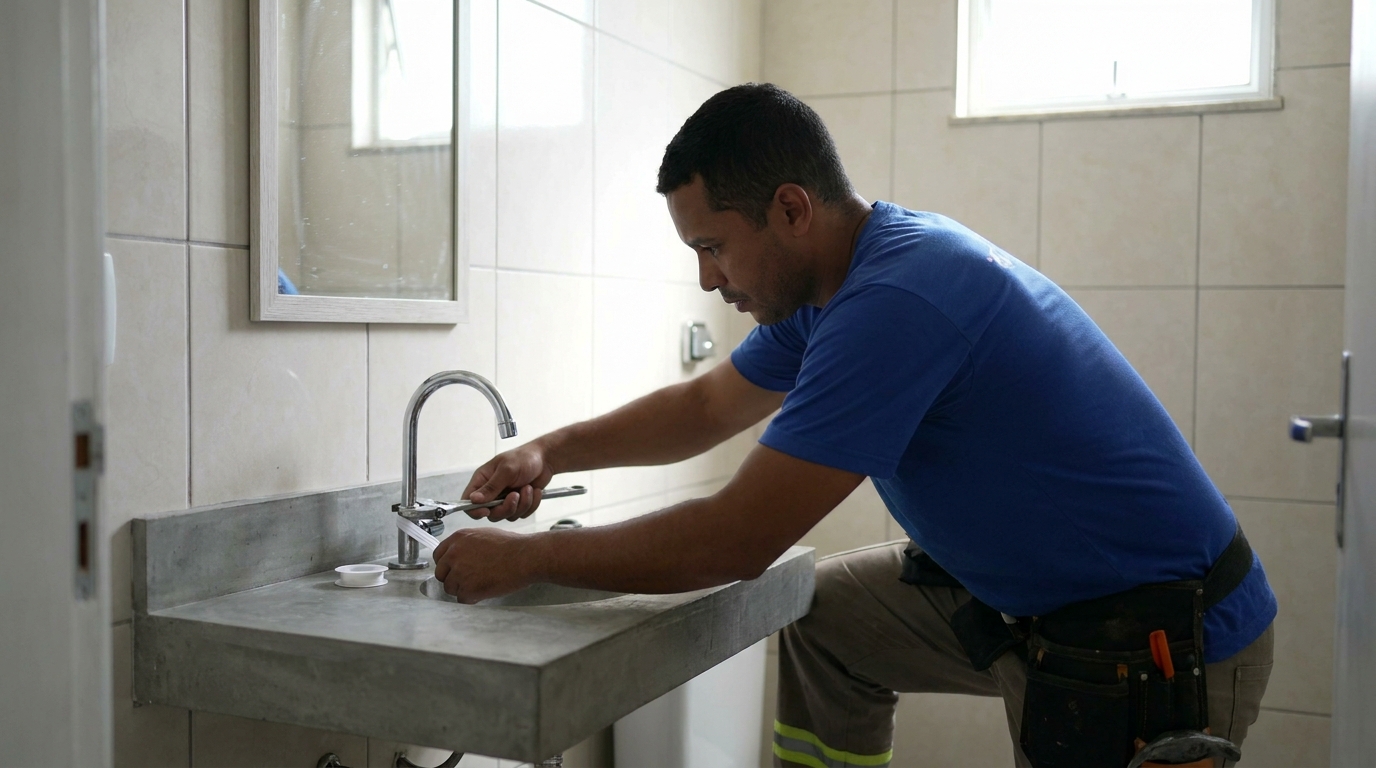 Fixação de torneira de bancada em São Luís-MA